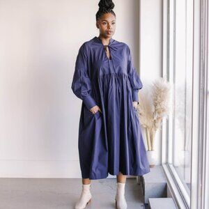 A Bronze Age - Midi House Dress Navy blue - Size Small